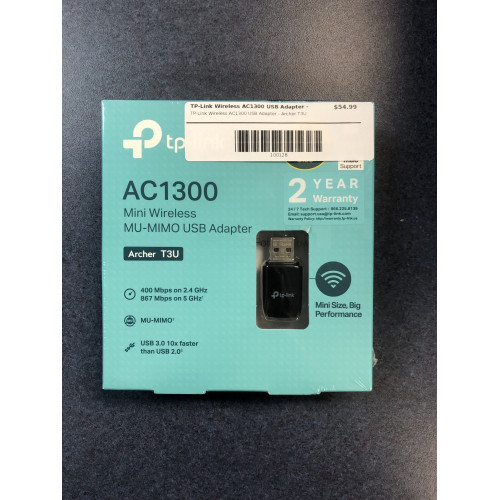 Optage Bære Hykler Archer T3U TP-Link Wireless AC1300 USB Adapter